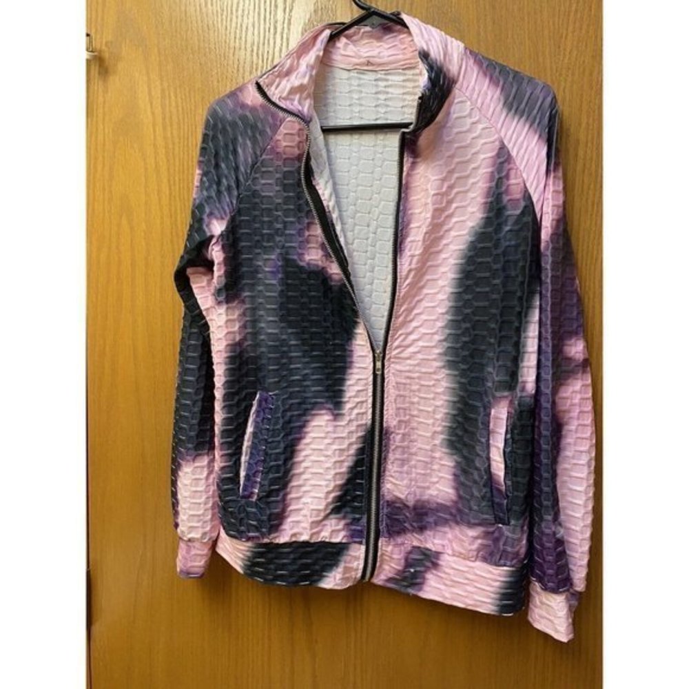 Women Jacket Pink and‎ Black Medium